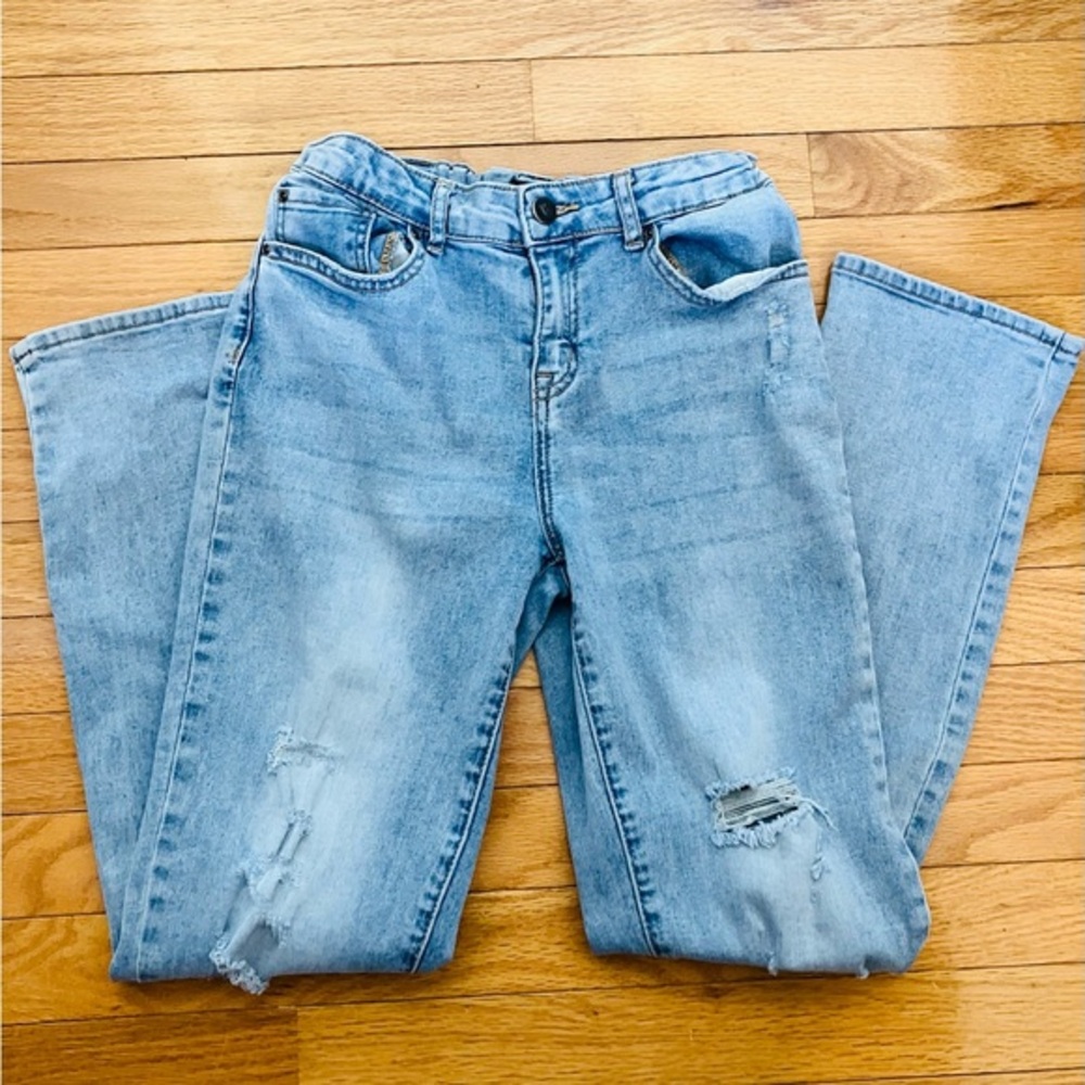 Kidpik Light Blue‎ Distressed Girls Jeans size 14